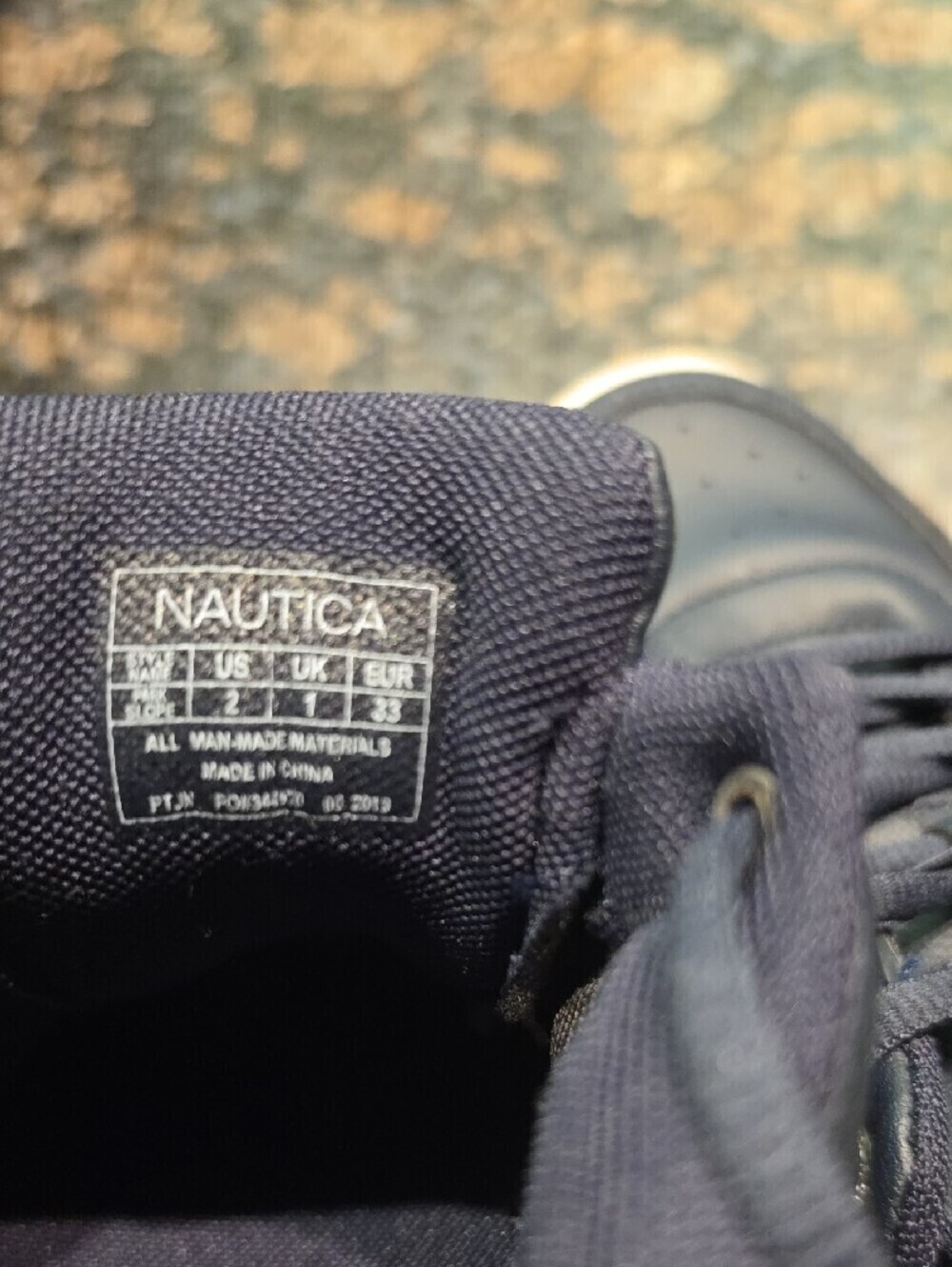 Nautica Little Boys Navy and White Lace-Up Sneakers NWT - Picture 4 of 4